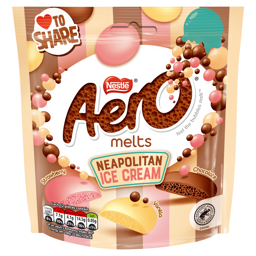 Aero Neapolitan Ice Cream Pouch 86g