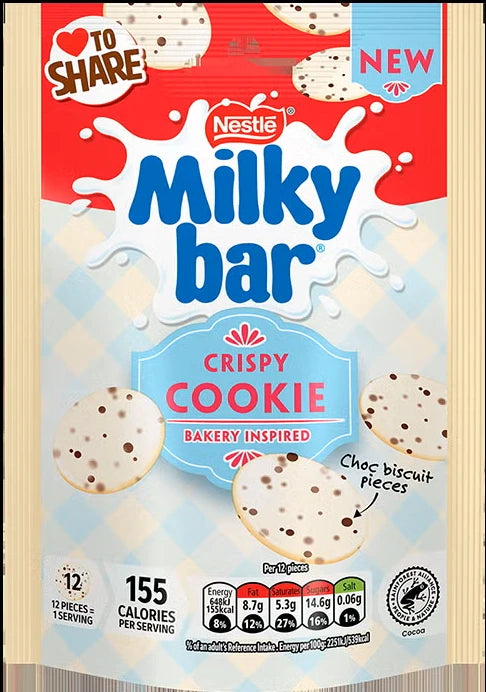 Milkybar Buttons Cookie Crisp Pouch 86g NEW