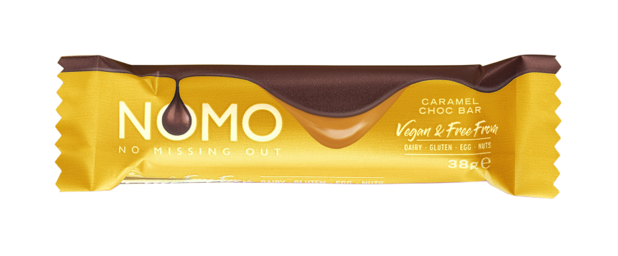 Nomo Caramel Choc Bar 38g - Vegan- Dairy Free - Gluten Free