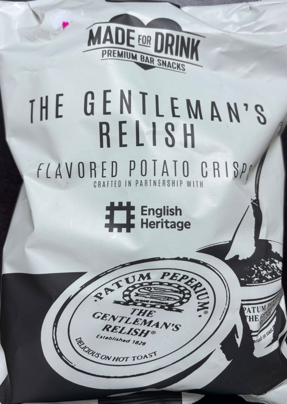Yorkshire Patum Peperium Gentleman's Relish Flavoured Potato Chips Crisps 5.3oz