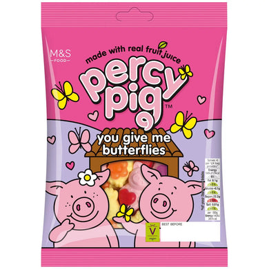 M&S Percy Pig You Give Me Butterflies Fruit Gums 150g Bag