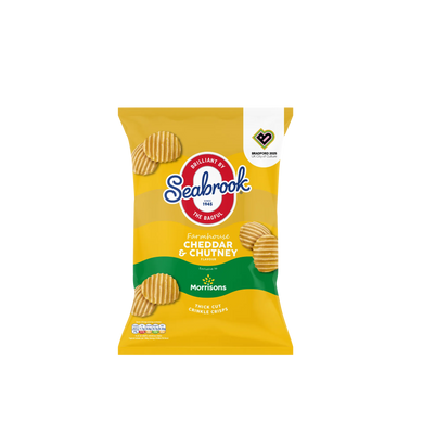 Seabrook Cheddar & Chutney Flavour Crisps 125g Bag