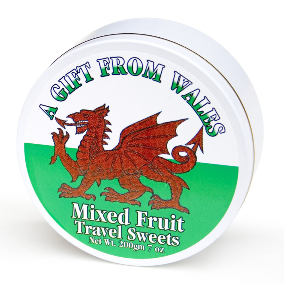 Simpkins Welsh Dragon Mixed Fruit Drops Tin 200g