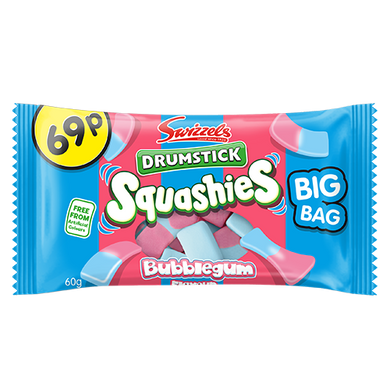 Swizzels Matlow Drumstick Squashies Bubblegum Flavour Bag SMALL 60g