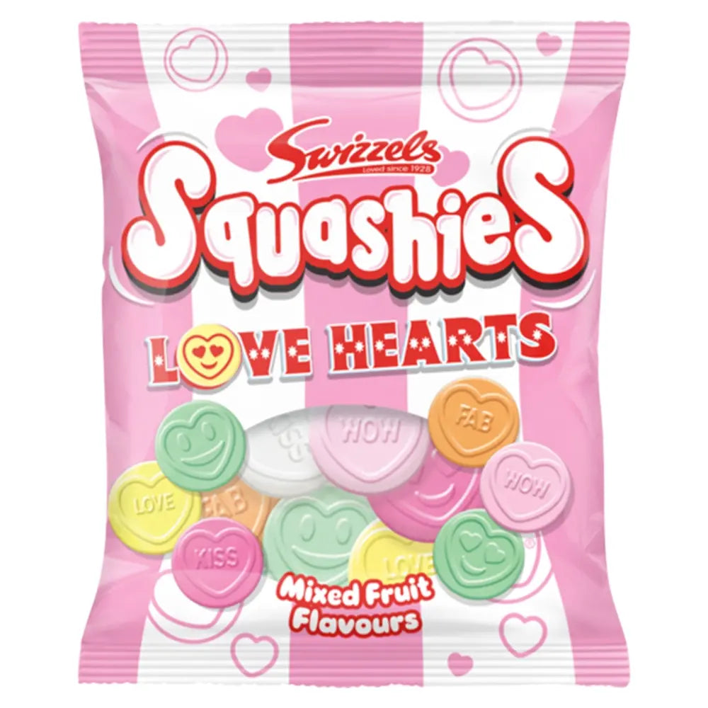 Swizzels Matlow Squashies Love Hearts Bag 120g