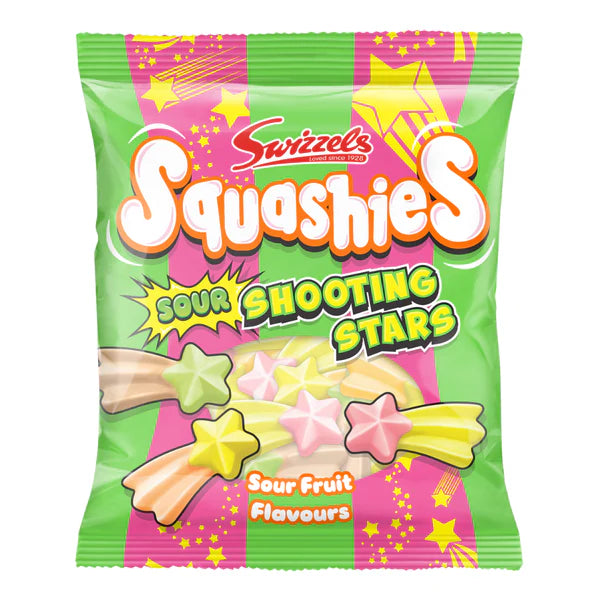 Swizzels Matlow Squashies Sour Shooting Stars Bag 120g