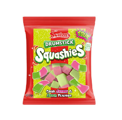 Swizzels Matlow Drumstick Squashies Sour Cherry & Apple 120g Bag