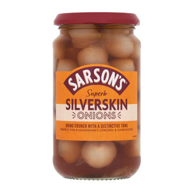 Sarsons Silverskin Onions Medium & Tangy 460g