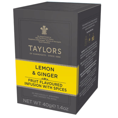 Taylors of Harrogate Lemon & Ginger Teabags 20ct