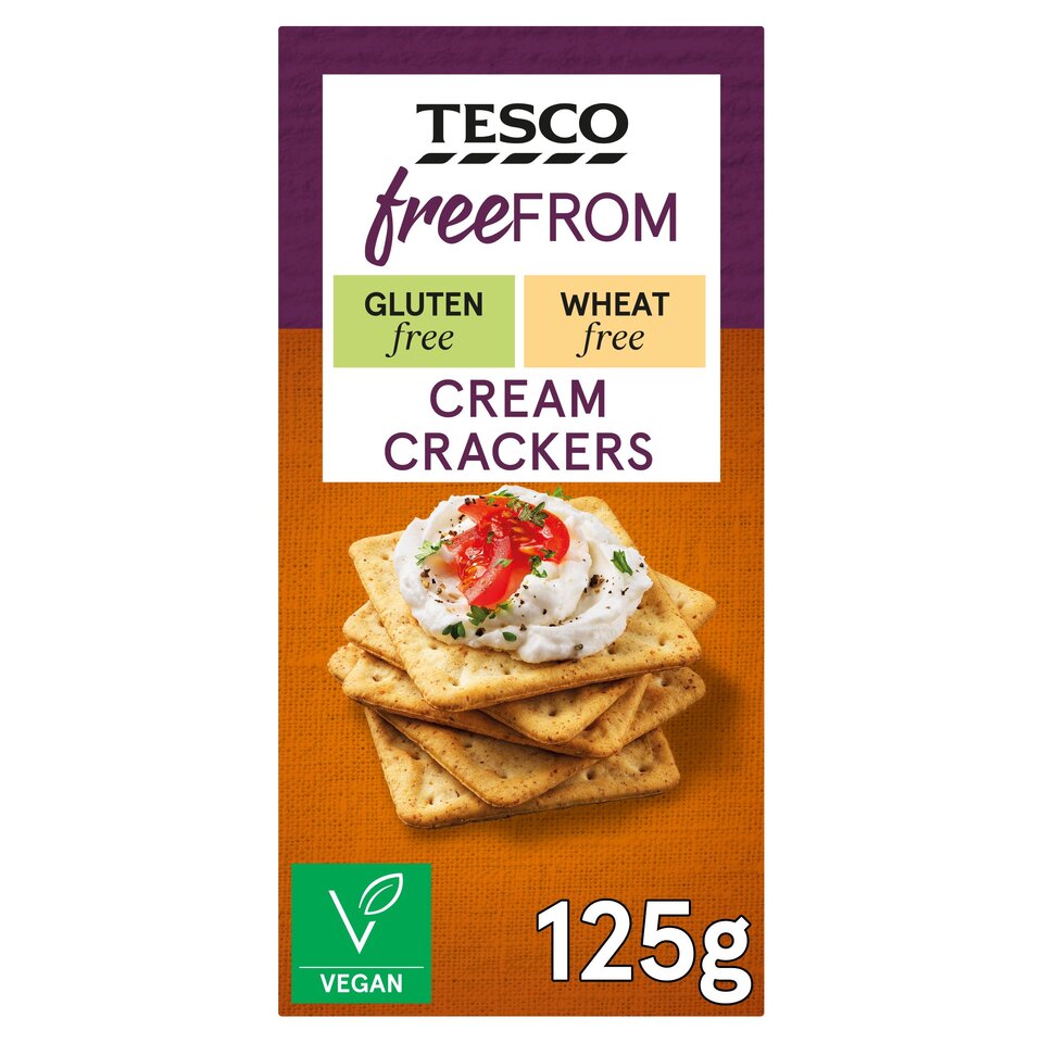 Tesco Free From Gluten Free Cream Cracker 125g Vegan