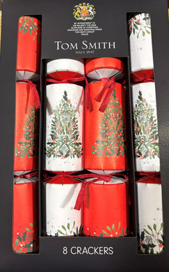 Tom Smith Christmas Crackers #701 Red & White Trees - Christmas