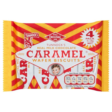 Tunnocks Chocolate Caramel Wafer 4 pk FRAGILE