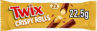 Twix Milk Chocolate Crispy Rolls 22.5g BBE JUNE 26