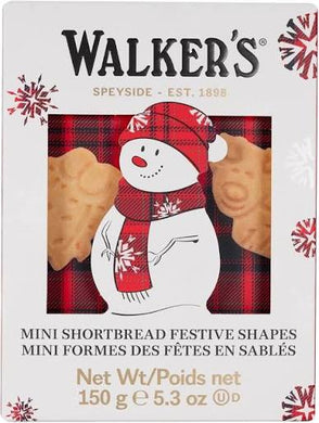 Walkers Shortbread Mini Festive Shapes Snowman Box 5.3 oz # 1053 -CHRISTMAS