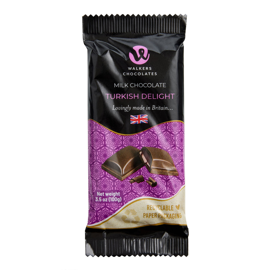 Walkers Chocolate Milk Chocolate Turkish Delight Bar 100g