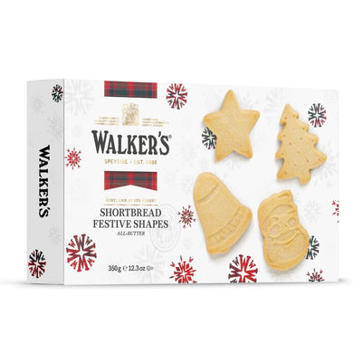 Walkers Shortbread Festive Shapes Box LARGE 12.3oz # 1541 - Christmas