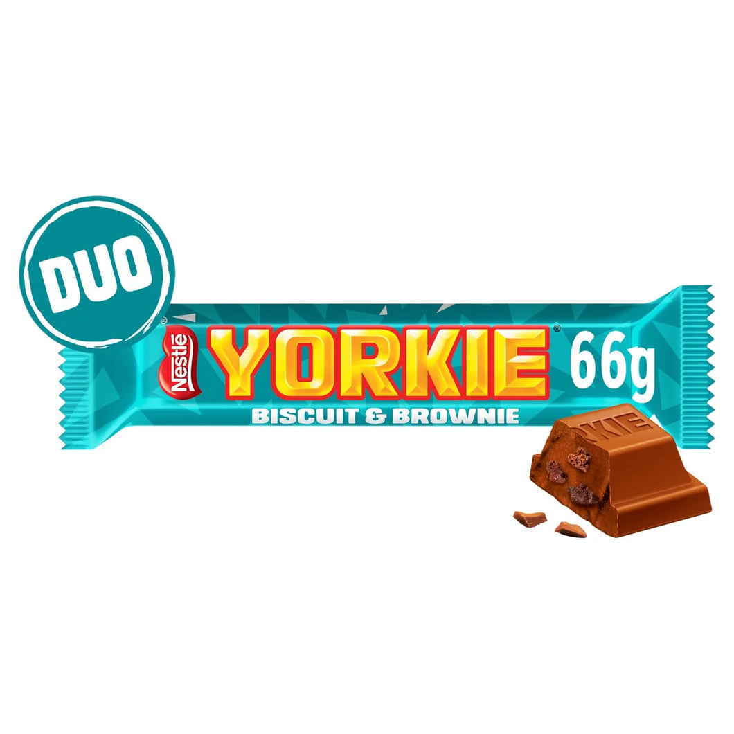 Yorkie BISCUIT & BROWNIE Chocolate Bar DUO 66g