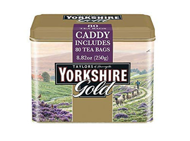 Yorkshire Gold Tea 80ct Bags TIN  CHRISTMAS