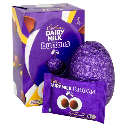 Cadbury Buttons Large Easter Egg 195g -FRAGILE