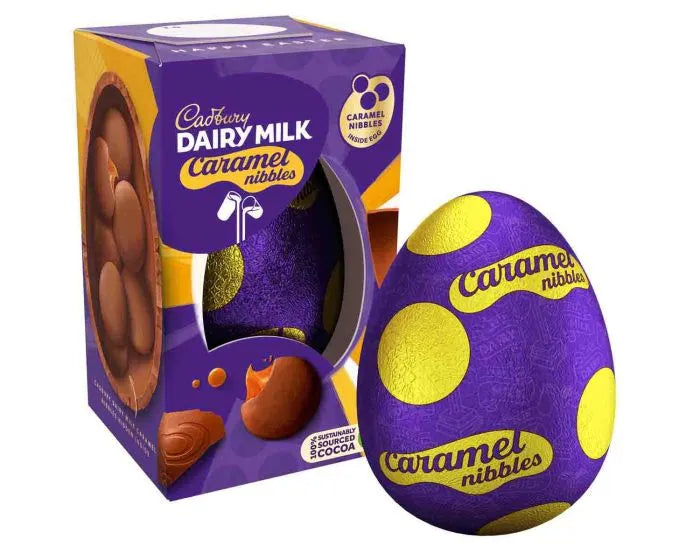 Cadbury Caramel Nibbles Small Easter Egg 94g - FRAGILE