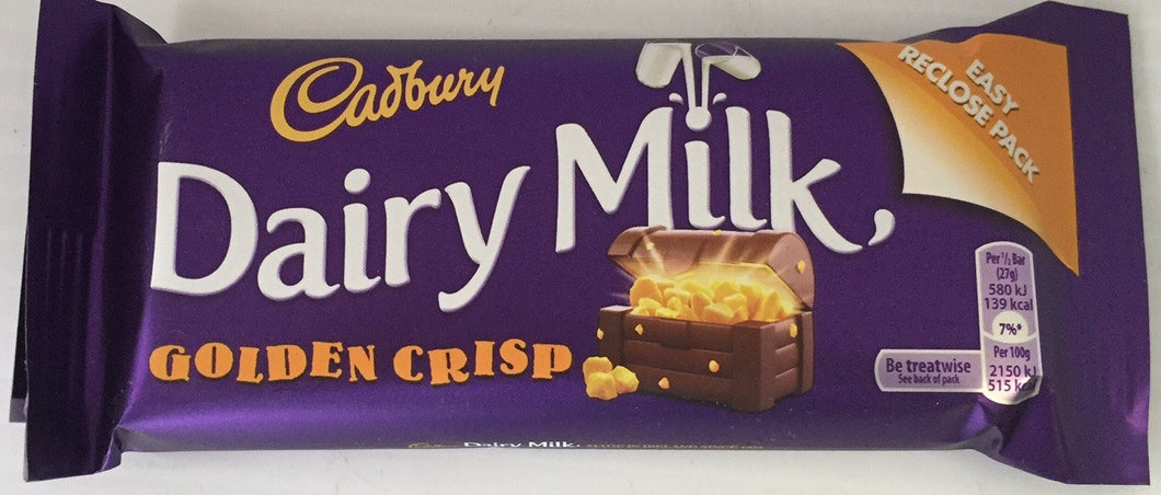 Cadbury Dairy Milk Golden Crisp Bar Ireland