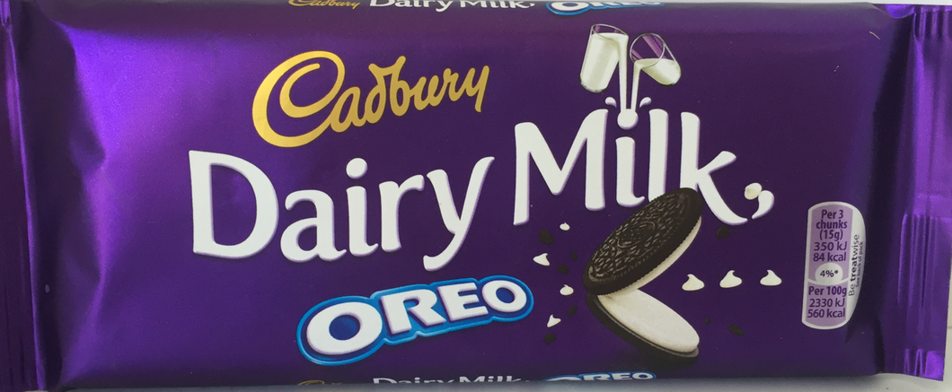 Cadbury Dairy Milk with Oreo Cookies 120g NEW