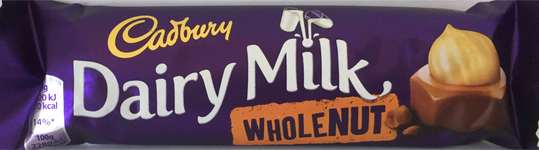 Cadbury Dairy Milk Whole Nut Bar Standard 45g