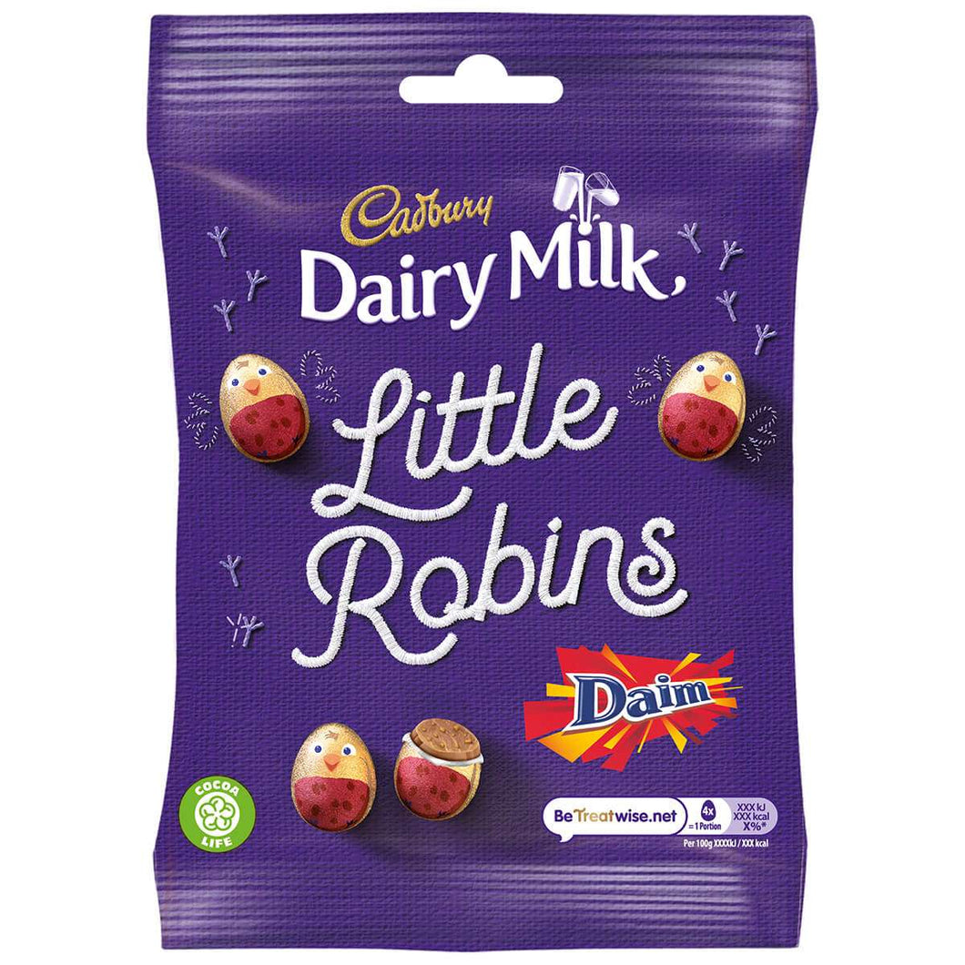 Cadbury Dairy Milk DAIM Robins Bag 77g - Christmas