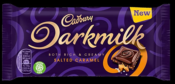 Cadbury Darkmilk Salted Caramel Bar 85g