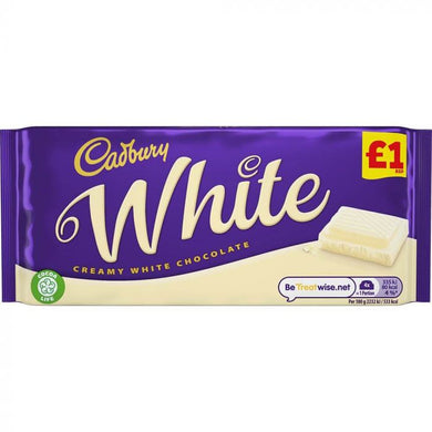 Cadbury White Chocolate Block Bar 90g