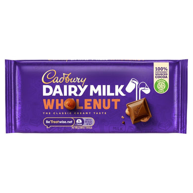 Cadbury Dairy Milk Whole Nut Bar 120g