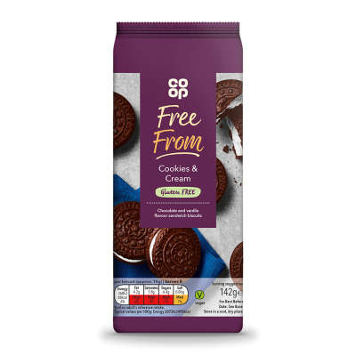Co op Free From Cookies and Cream Biscuit 142g