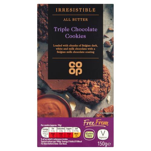Co op Free From Triple Chocolate Cookie 150g