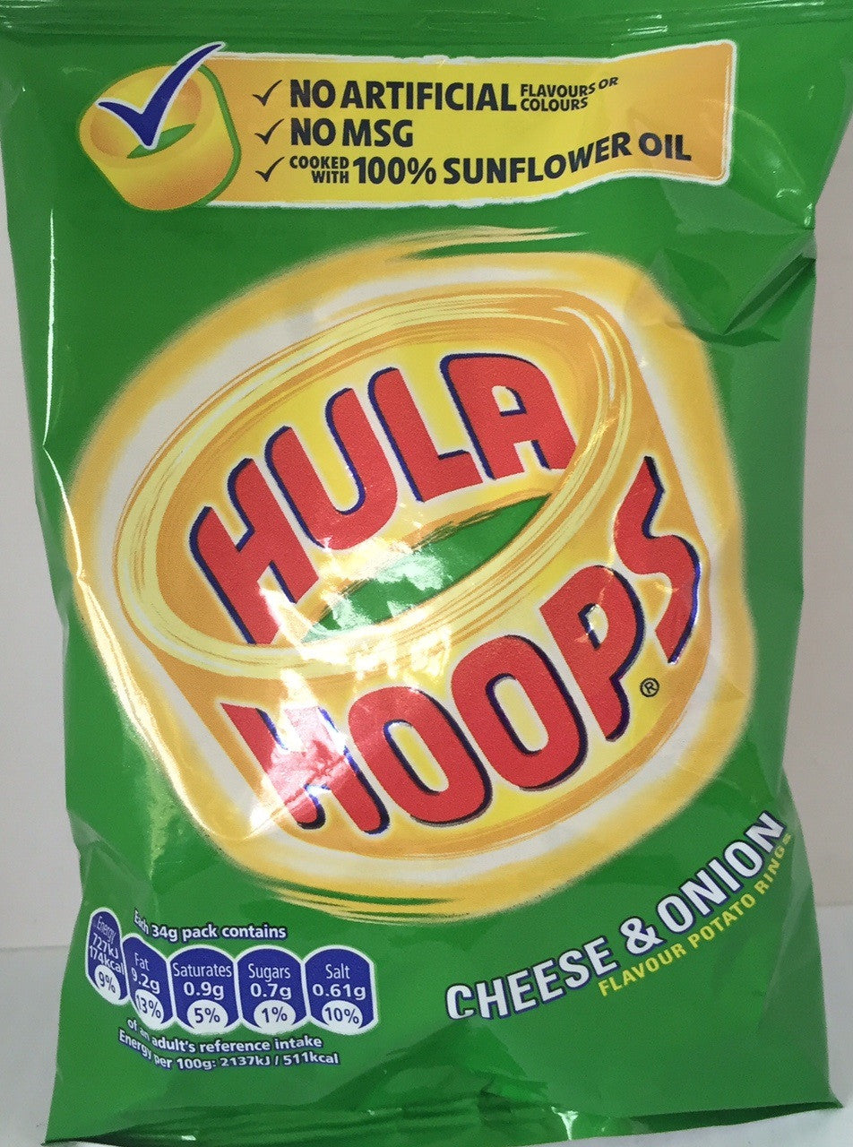 KP Hula Hoops Crisps Cheese and onion 34g x 6 packs – Jolly Grub