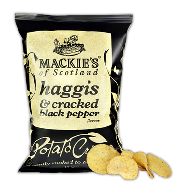 Mackies Haggis & cracked black pepper Crisps 150g