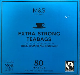 M & S Extra Strong Teabags 80ct