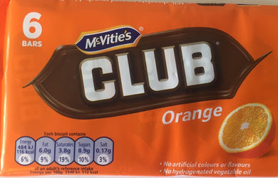 Mcvities Club Orange Biscuits 6 Pack