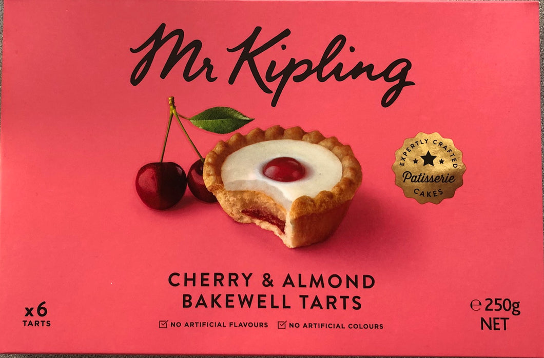 Mr Kipling Cherry Almond Bakewell Tarts FRAGILE Jolly Grub mr-kipling-cherry-almond-bakewell-tarts-fragile-jolly-grub