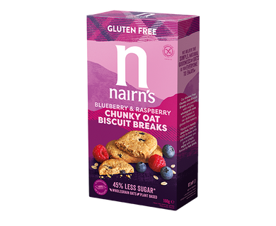 Nairn's Blueberry & Raspberry Chunky Oat Biscuit Breaks Gluten Free 160g