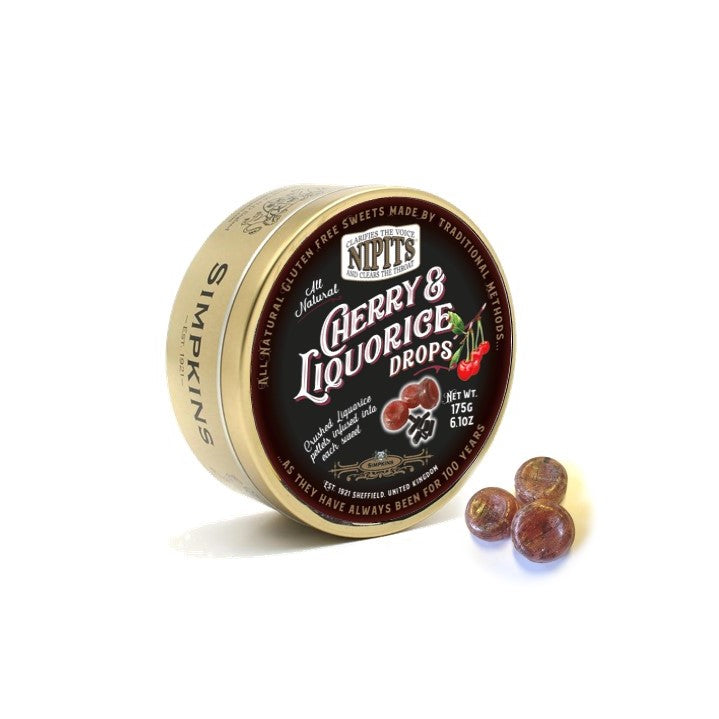 Simpkins Nipits Cherry Liquorice Drops 175g – Jolly Grub
