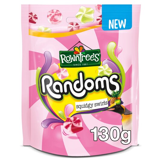 Rowntrees Randoms Squidgy Swirls Pink Bag 140g