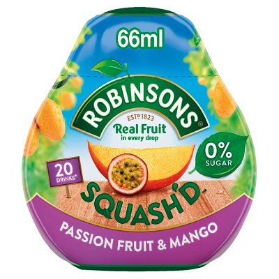 Robinsons Squash'd Passionfruit & Mango No Added Sugar 66ml