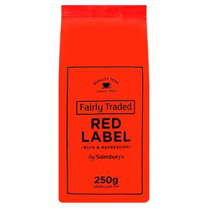 Sainsbury Fairly Traded Red Label Loose Leaf Tea 250g