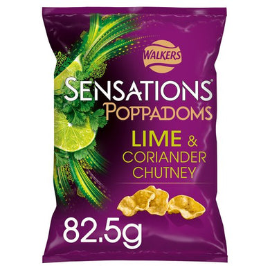 Sensations Lime & Coriander Chutney Poppadoms 82.5g Bag