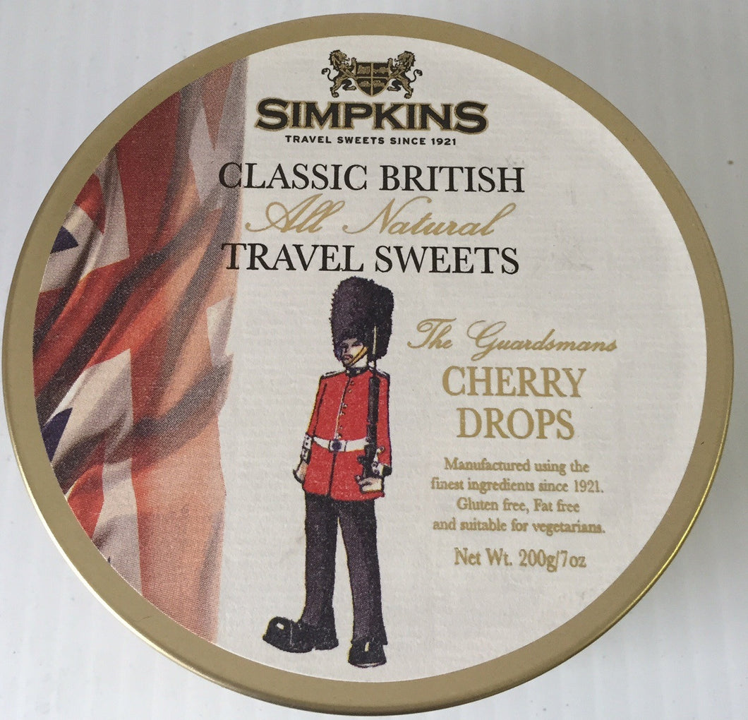 Simpkins Guardsman Cherry Fruit Drops Tin 200g