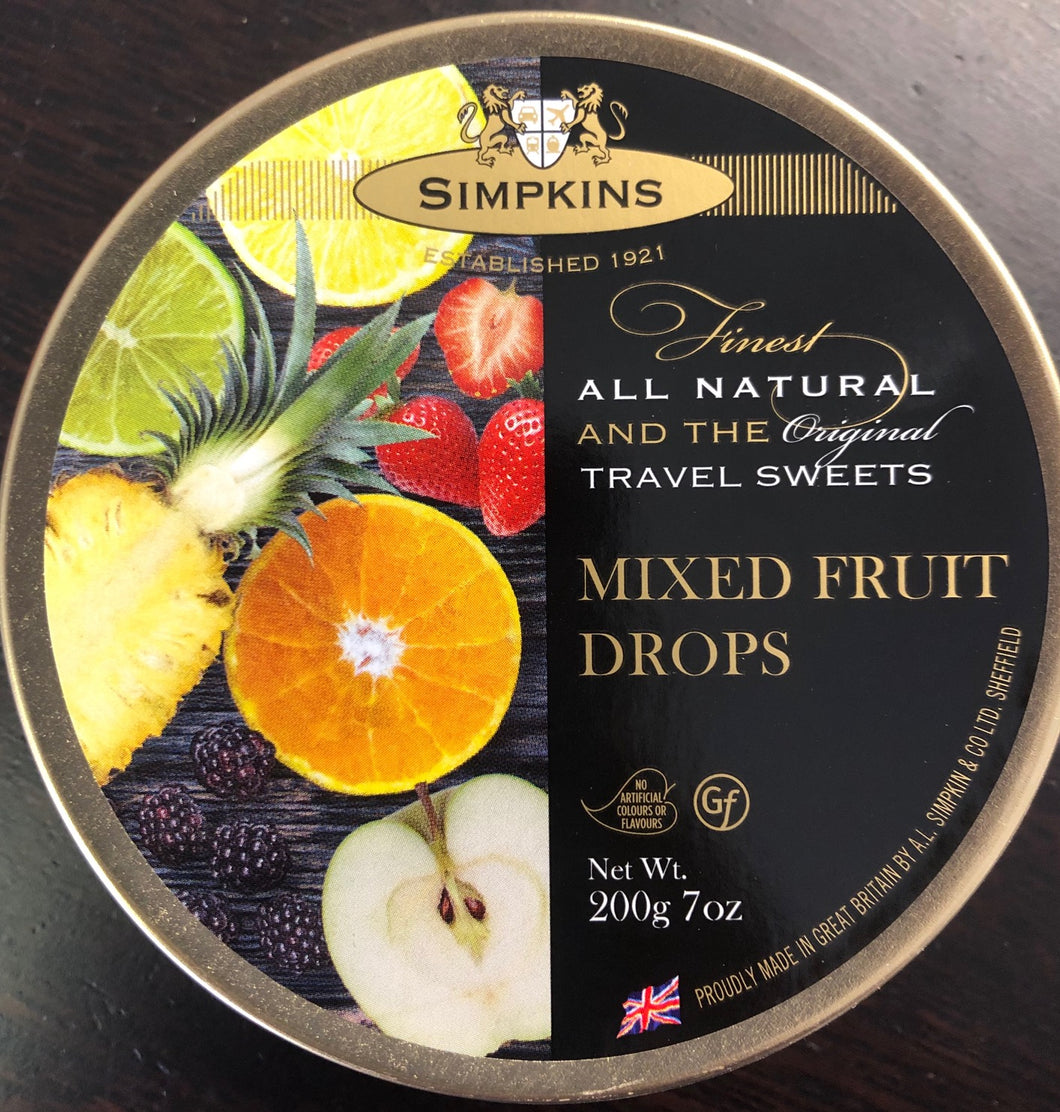 Simpkins Mixed Fruits Travel sweets Tin