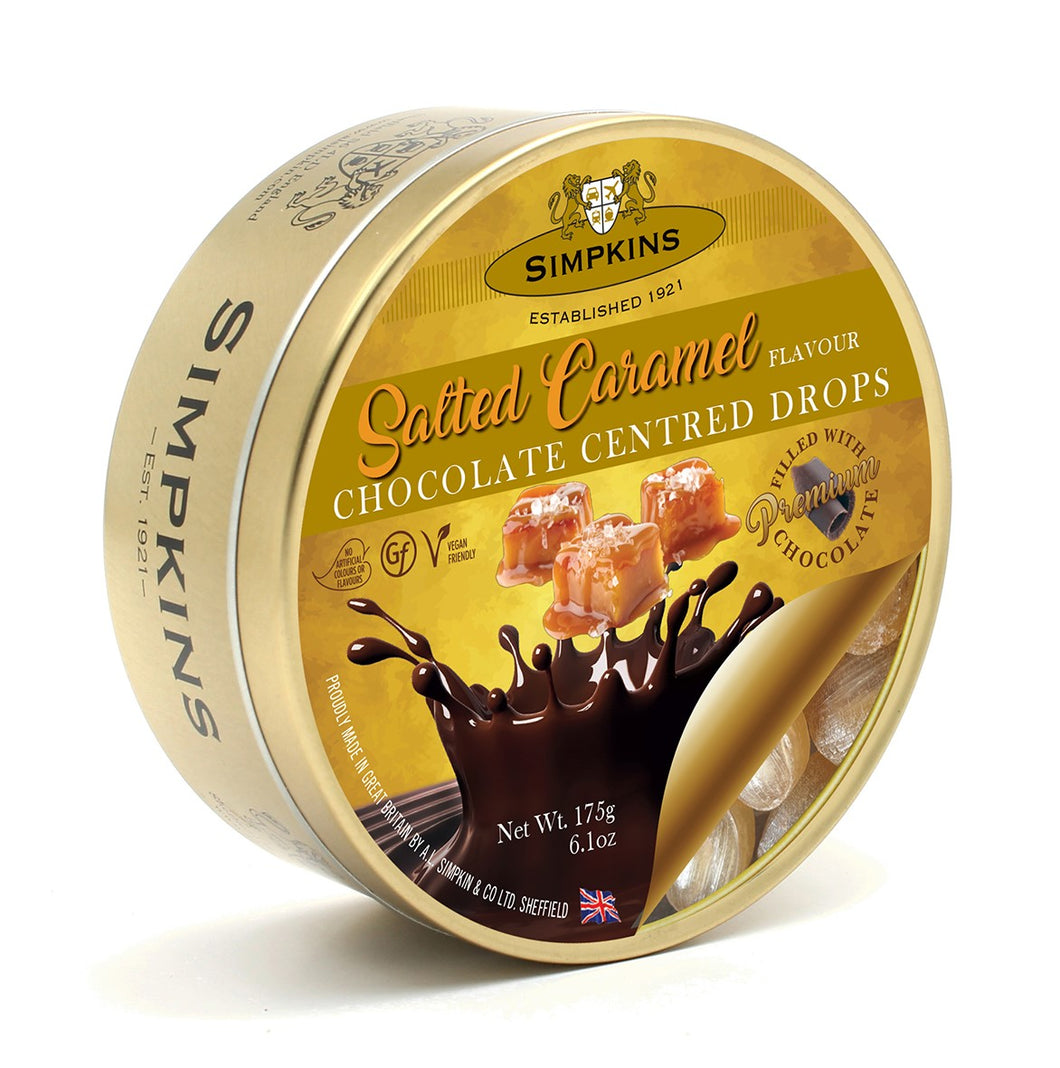 Simpkins Salted Caramel Chocolate Centres Travel Sweet Tin 175g