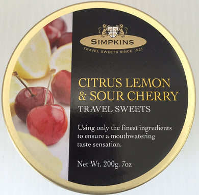 Simpkins Citrus Lemon and Sour Cherry Travel Sweets