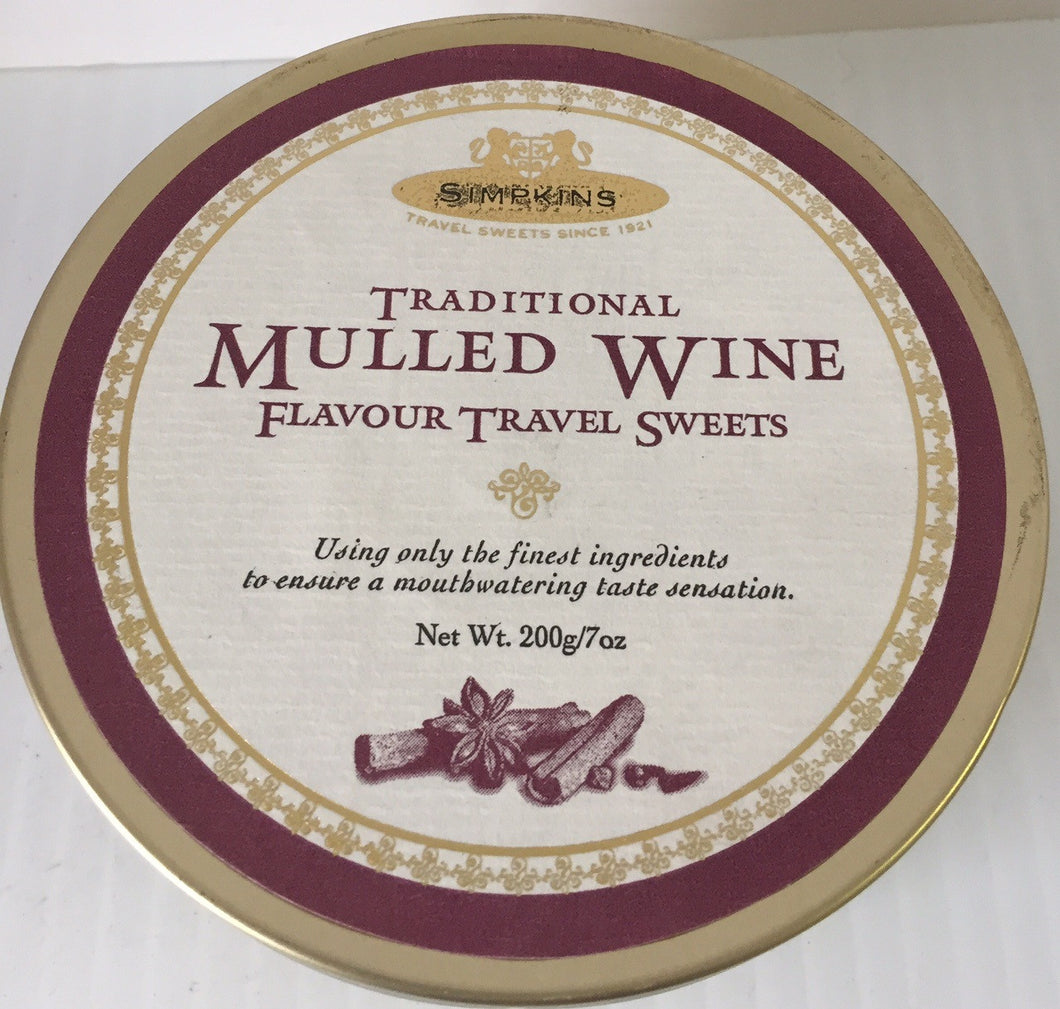 Simpkins Mulled Wine Travel Sweets Tin 7oz