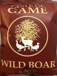 Just Crisps Taste of Game Wild Boar & Apple Flavour Potato Chips 150g LARGE